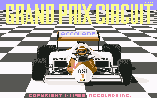 Grand Prix Circuit screenshot 2 for Commodore 64